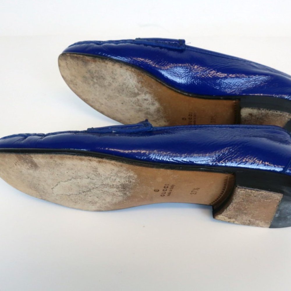Gucci 1953 Horsebit Loafers Blue Patent Leather - Picture 8 of 8
